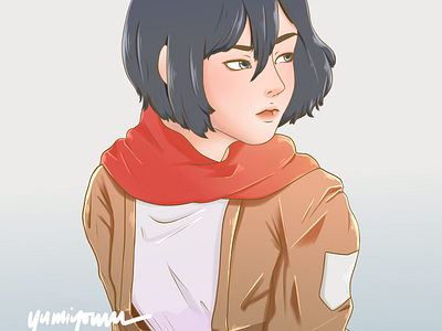 Mikasa fan art aot artwork attack on titan digital artwork fanart illustration illustration art mikasa mikasafanart