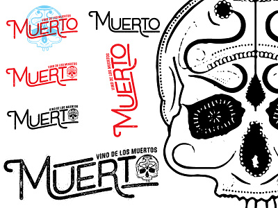 Muerto Artboard lettering muerto skull texture typography