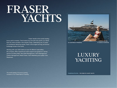 Fraser Yachts – luxury yachting branding design graphic design typography ui ux vector