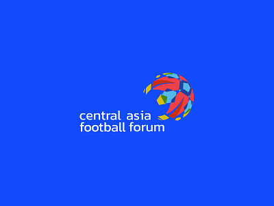 Central asia footbal forum branding logo vector