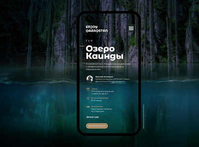 Travel website mobile version uidesign