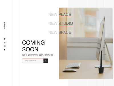 Coming Soon co working coming soon page design digital sketch space ui web web design