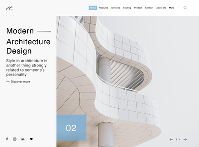 Architecture architecture clean landing modern simple sketch ui web design webdesign