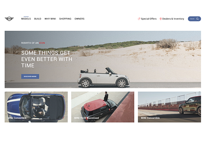 MINI Web Concept car clean concept design georgia sketch ui web web design