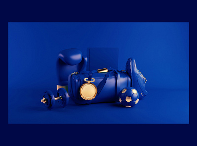 Better You 2 3d blue branding c4d cinema 4d closeup design gold illustration maxon octane still life