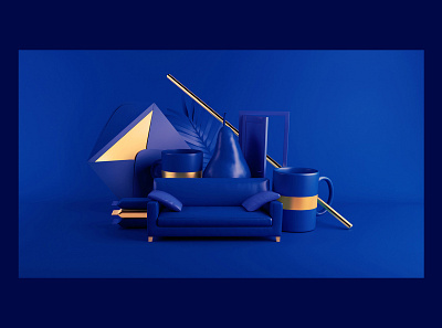 Better You 3 3d blue branding c4d cinema 4d closeup design gold illustration maxon octane still life