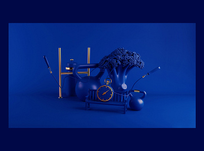 Better You 5 3d blue branding c4d cinema 4d closeup design gold illustration maxon octane still life