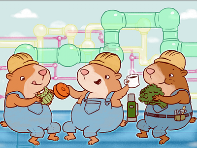 How do you find the right color for hamsters? childrens illustration color work hamsters illustration photoshop