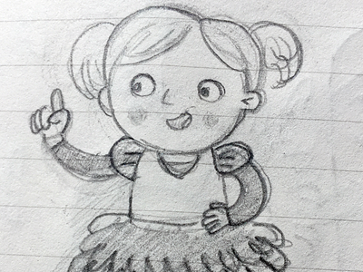 Cutie childrens illustration sketch