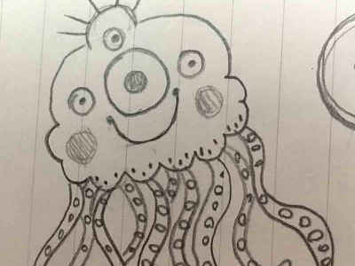 Jellyfish monster illustration jellyfish sketch