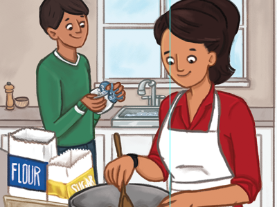 Making cookies! childrens cookies educational illustration