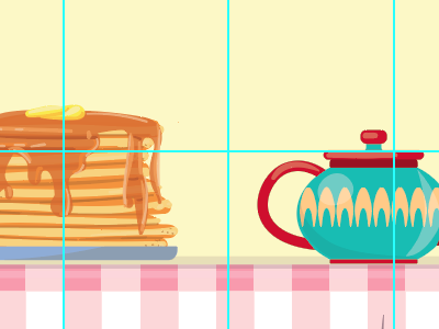 pancakes childrens educational illustration vector