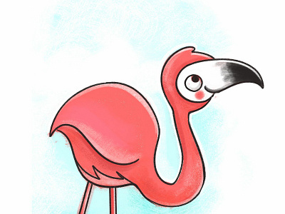 Flamingo childrens childrens illustration cute digital illustration kidlitart
