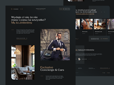 Exclusive Concierge & Cars design ui webdesign