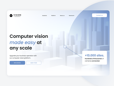 Computer vision / AI system - Website for Business ai camera computer vision design landing design ui ux uxui vision web design website for business