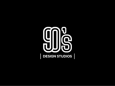 90's Design Studio Logo 0 9 90 90s agency branding design logo nine nineties ninety number 0 number 9 number 90 number nine numbers studio