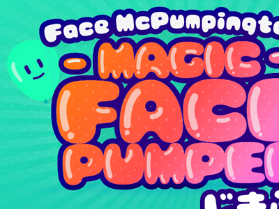FaceMcPumpington's Magic Face Pumper branding japan kids logo pop