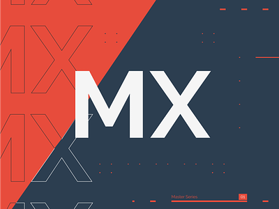Logitech MX branding flat typography vector