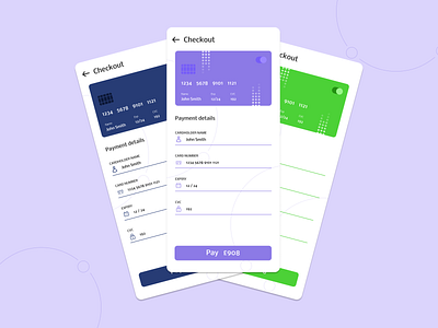 Mobile Card Checkout app design form mobile ui ux