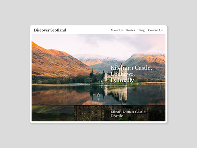 Discover Scotland Landing Page design desktop landing ui ux