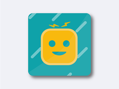 Robot AI app design icon illustration mobile