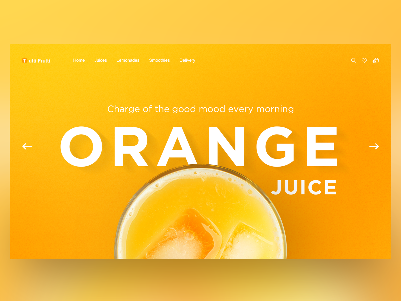 Orange Juice Home Page Concept by Ekaterina Starchenko on Dribbble