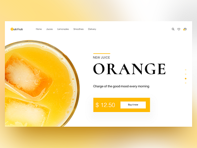 Orange Juice Home Page Concept adobe photoshop concept design e commerce home page homepage juice landing orange sketch ui uiux web design webdesign website