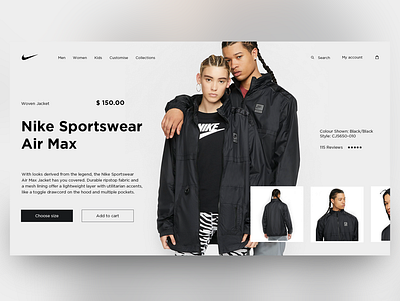 Nike - Store Home Page Concept branding cart daily e commerce ecommerce homepage landing minimal nike shop store uiux webdesign website