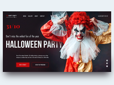 Halloween Party Page Concept