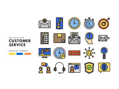 CUSTOMER SERVICE ICONS SET design graphic design icon vector