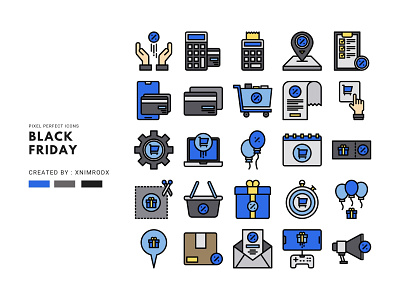 BLACK FRIDAY ICONS SET