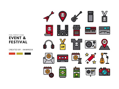 Event & Festival icon set graphic design icon vector