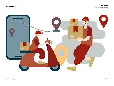 Delivery illustration design graphic design illustration vector