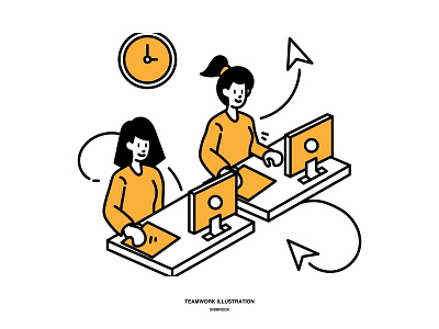 Teamwork illustration graphic design illustration vector