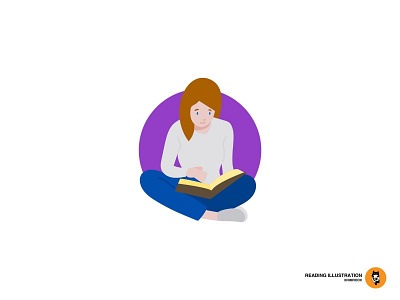 Reading illustration graphic design illustration vector