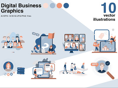 digital business illustration by xnimrodx on Dribbble