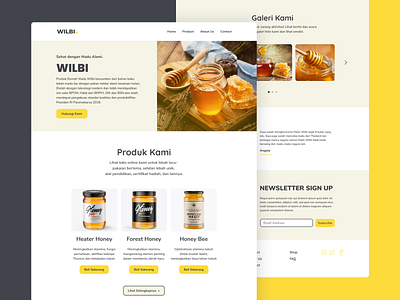 Honey (Rumah Madu Wilbi) Website branding design flat minimal simple ui ux web design website