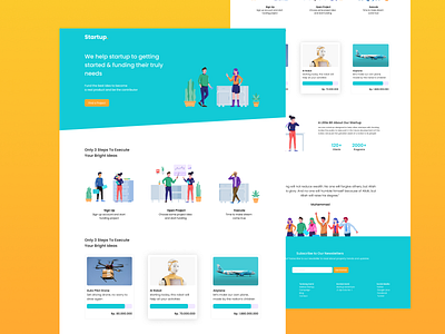 Startup Website branding design illustration minimal simple startup startup branding typography ui ux website