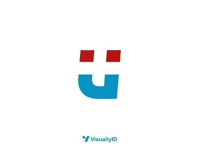 letter U health logo design