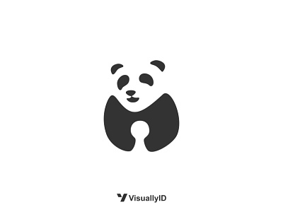 Panda Lock Logo Design