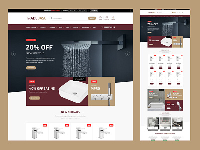 TradeBase - Home ecommerce ui website website design