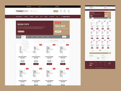 TradeBase - Product Listing ecommerce ui website website design