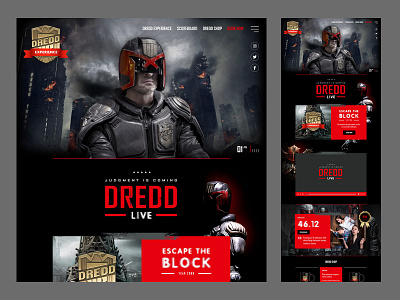 Judge Dredd Experience - Concept brand brand identity branding design website website design