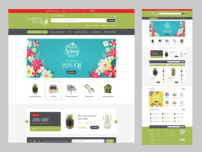 Garden Store - Home Page Concept ecommerce ui website website design