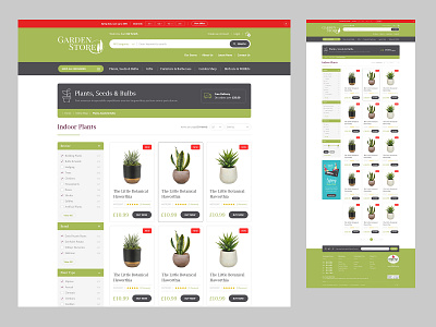 Garden Store - Product Listing Concept design ecommerce ui website website design