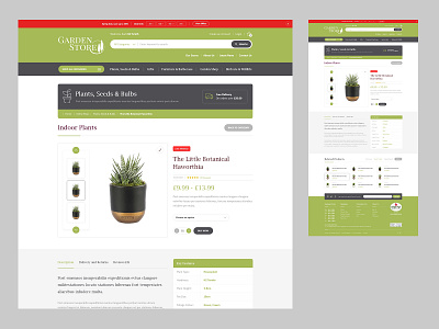 Garden Store - Product Details Concept design ecommerce ui website website design