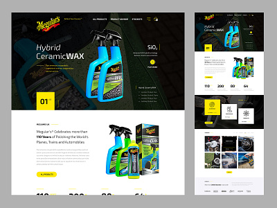 Meguiars - Home Page design ecommerce ui website website design