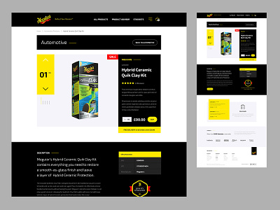 Meguiars - Product Details design ecommerce ui website website design
