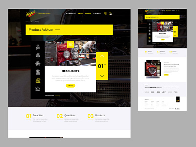 Meguiars - Product Selector design ecommerce ui website website design