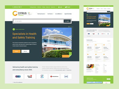 Citrus Training - Home Page brand design ui website website design